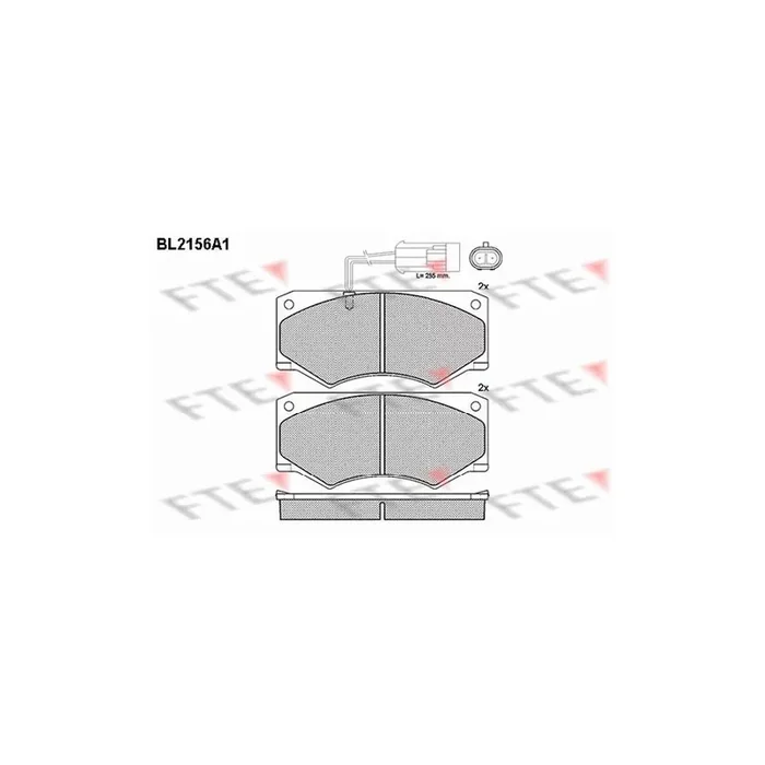 FTE Bl2156A1 Brake Pad Set for Iveco Daily