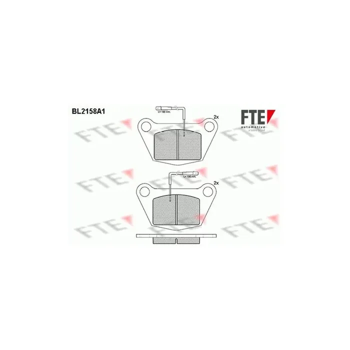 FTE Bl2158A1 Brake Pad Set for Iveco Daily