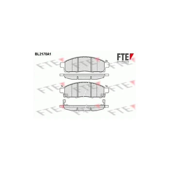 FTE Bl2170A1 Brake Pad Set for Nissan Nv200
