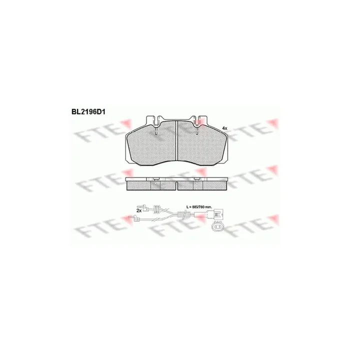 FTE Bl2196D1 Brake Pad Set