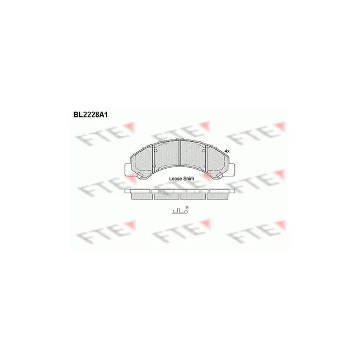 FTE Bl2228A1 Brake Pad Set