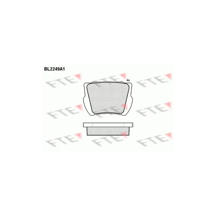 FTE Bl2249A1 Brake Pad Set for Aston Martin Db6 Vantage