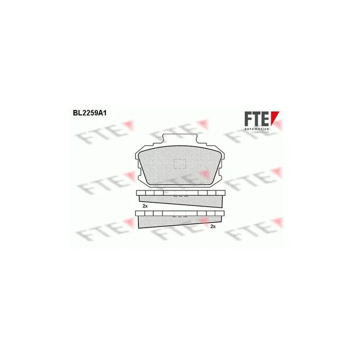 FTE Bl2259A1 Brake Pad Set