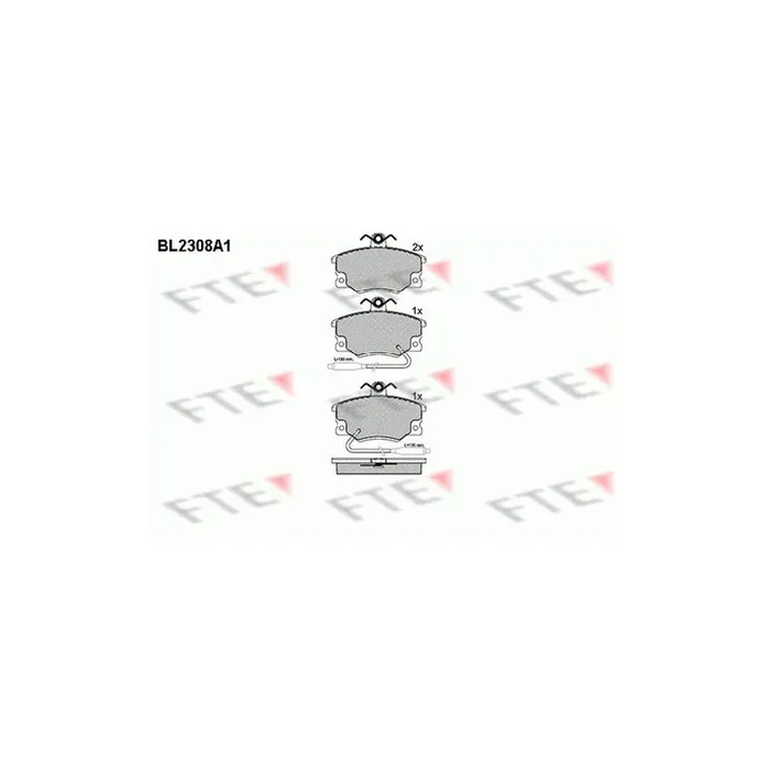 FTE Bl2308A1 Brake Pad Set for Lancia Prisma (831)