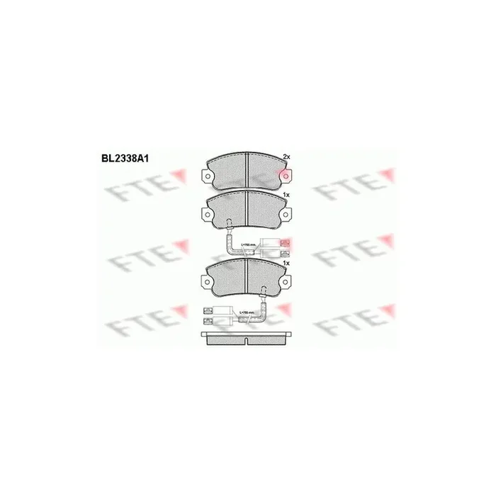 FTE Bl2338A1 Brake Pad Set