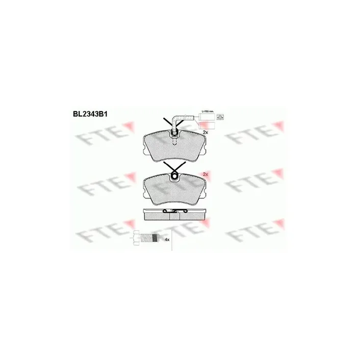FTE Bl2343B1 Brake Pad Set