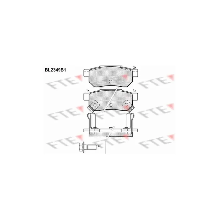 FTE Bl2349B1 Brake Pad Set