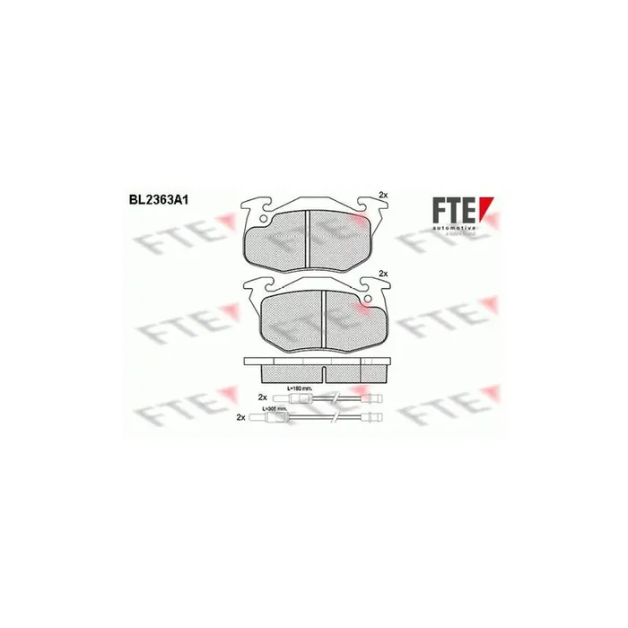 FTE Bl2363A1 Brake Pad Set for Peugeot 106