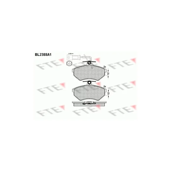 FTE Bl2388A1 Brake Pad Set