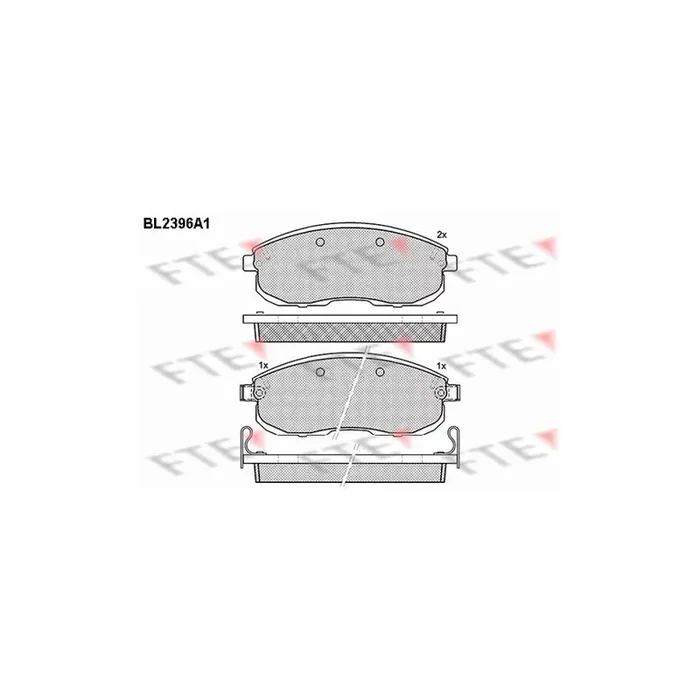 FTE Bl2396A1 Brake Pad Set