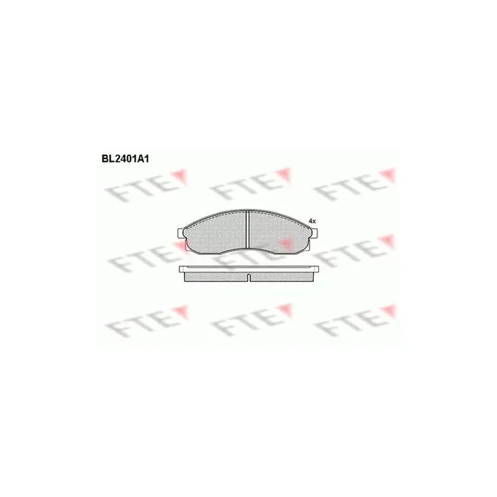 FTE Bl2401A1 Brake Pad Set for Nissan Maxima III Saloon (J30)