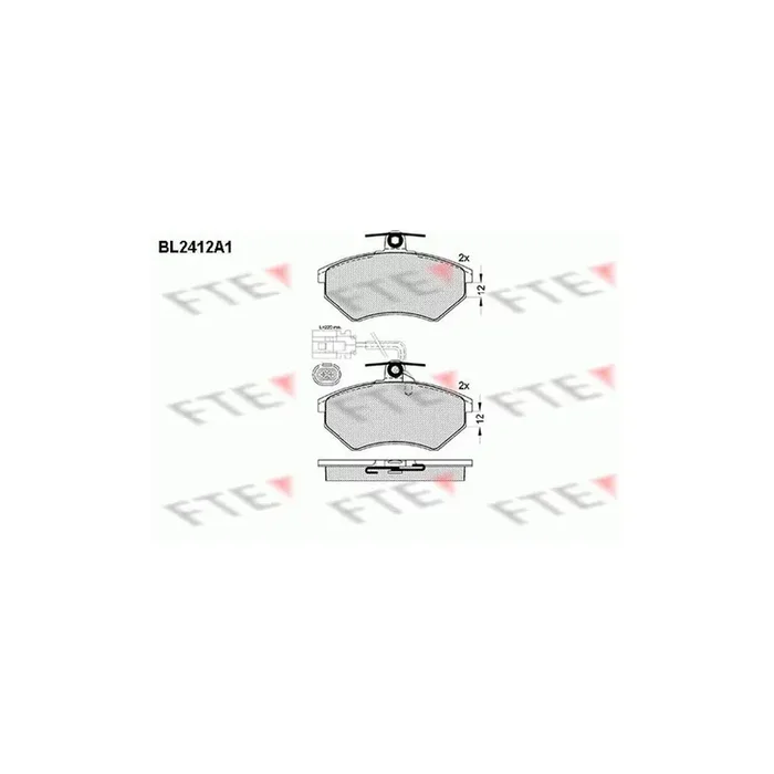 FTE Bl2412A1 Brake Pad Set for VW Golf III Hatchback (1H1)