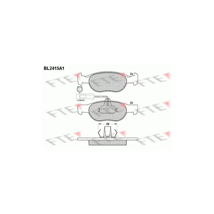 FTE Bl2415A1 Brake Pad Set for Alfa Romeo 145 (930)