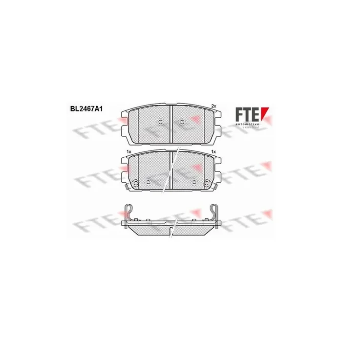 FTE Bl2467A1 Brake Pad Set for Hyundai Terracan (Hp)