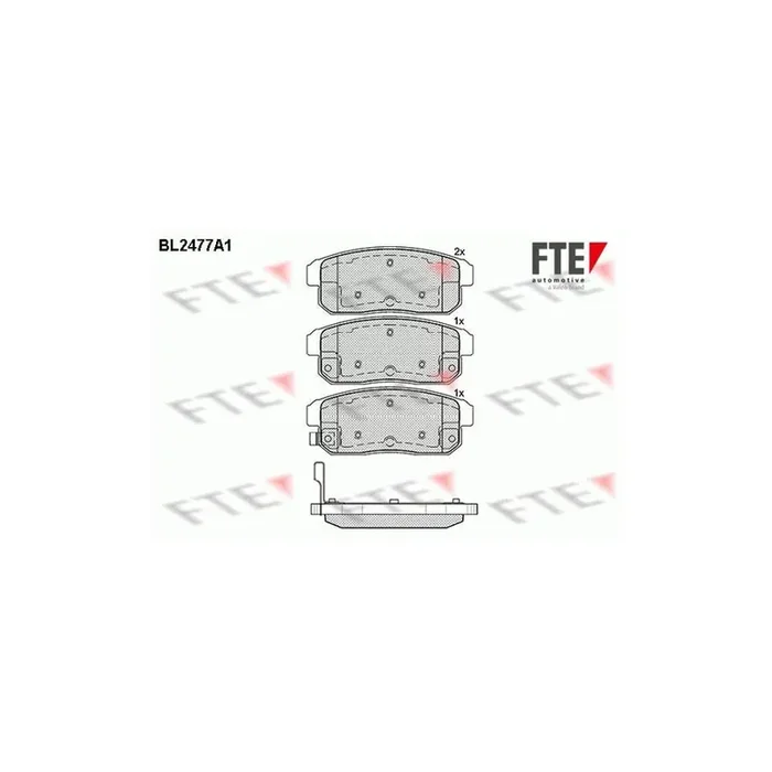 FTE Bl2477A1 Brake Pad Set for Nissan Sentra V (B15)
