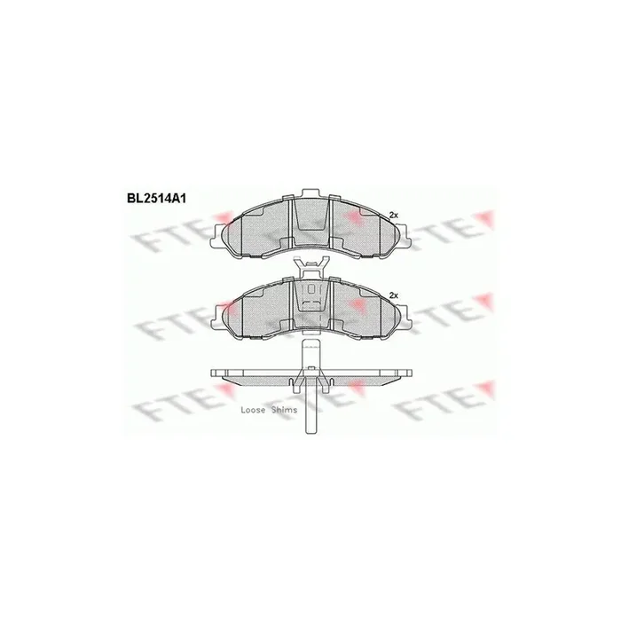 FTE Bl2514A1 Brake Pad Set