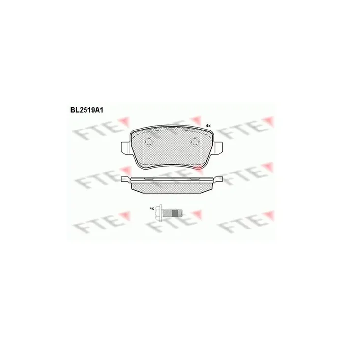 FTE Bl2519A1 Brake Pad Set for Fiat Croma II Estate (194)