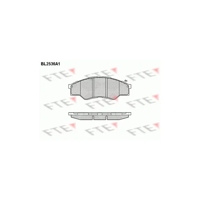 FTE Bl2536A1 Brake Pad Set for Toyota Hilux VII Pickup