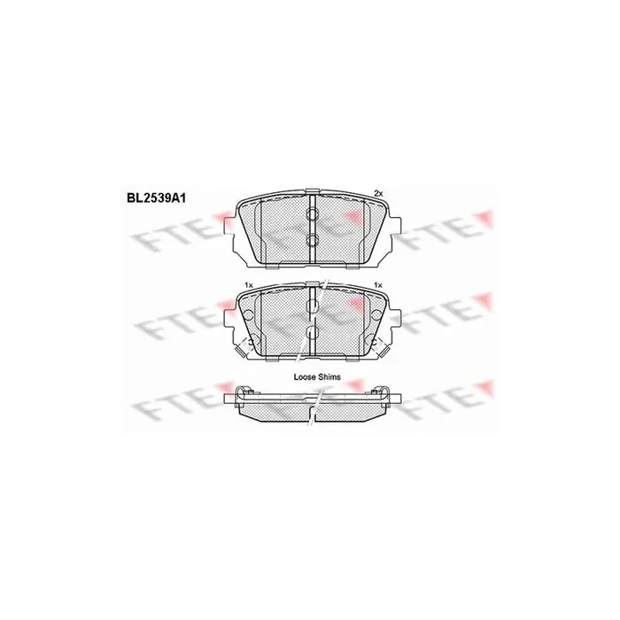 FTE Bl2539A1 Brake Pad Set for KIA Carens III (Un)
