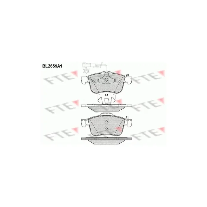 FTE Bl2659A1 Brake Pad Set