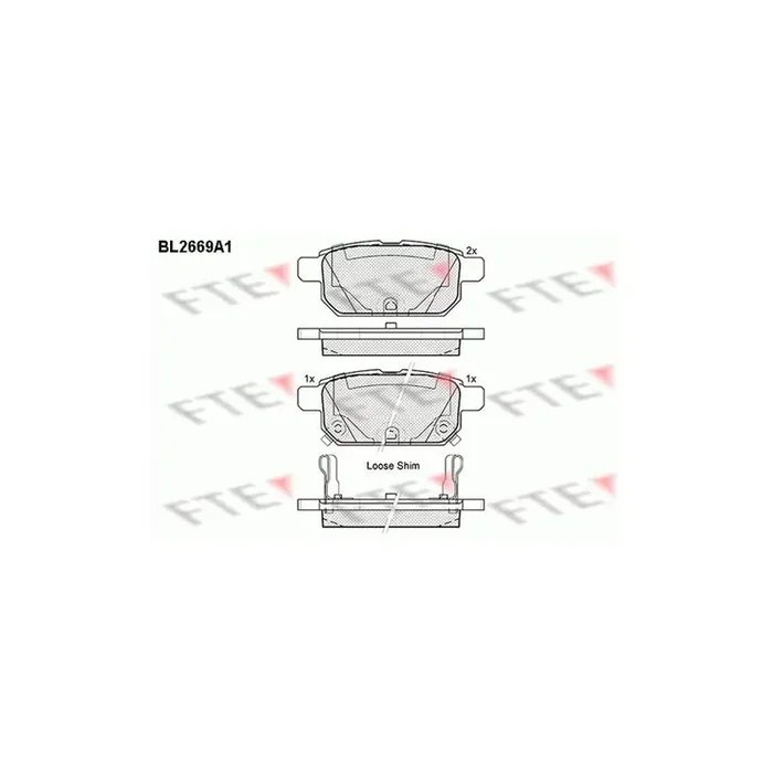 FTE Bl2669A1 Brake Pad Set
