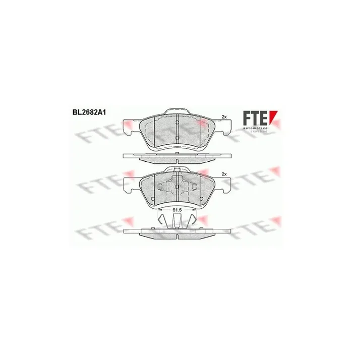 FTE Bl2682A1 Brake Pad Set