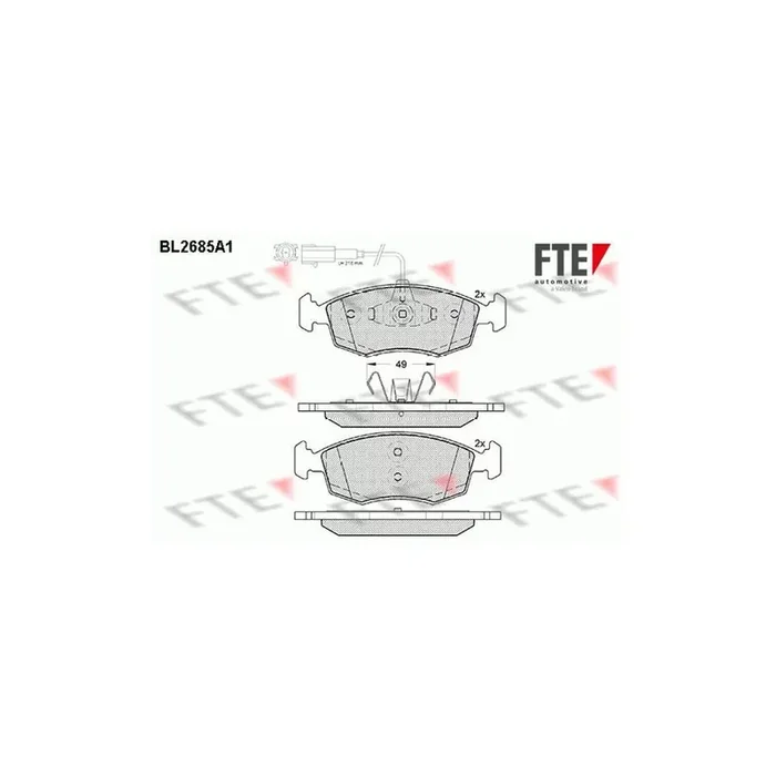 FTE Bl2685A1 Brake Pad Set