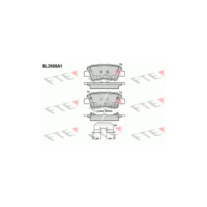FTE Bl2688A1 Brake Pad Set