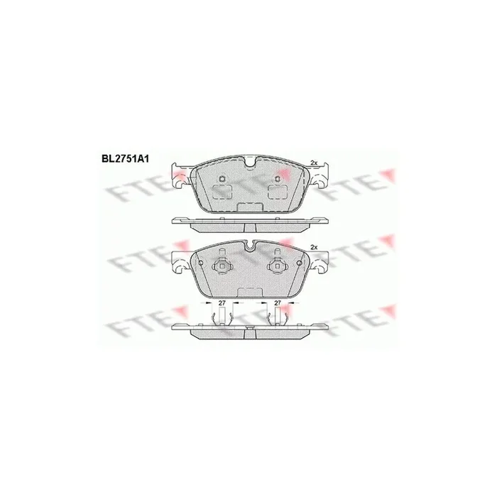 FTE Bl2751A1 Brake Pad Set