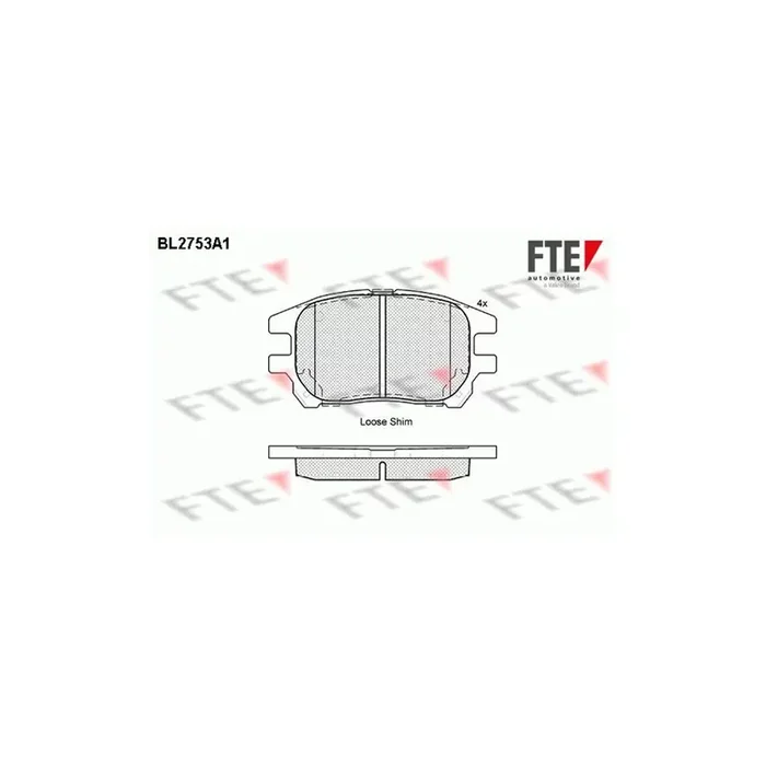 FTE Bl2753A1 Brake Pad Set for Lexus Rx I (Xu10)