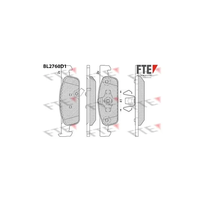 FTE Bl2760D1 Brake Pad Set