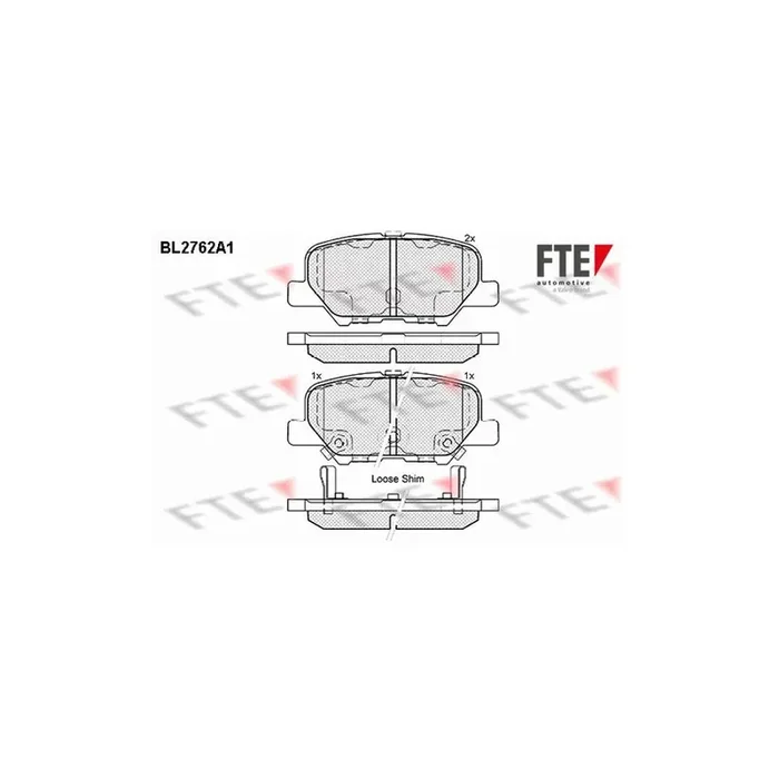 FTE Bl2762A1 Brake Pad Set