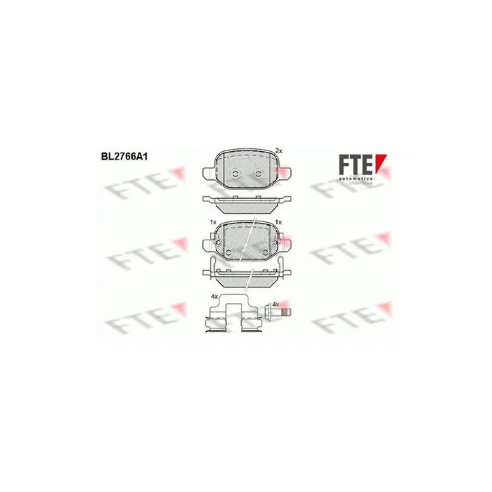 FTE Bl2766A1 Brake Pad Set for Fiat 500L (351, 352)