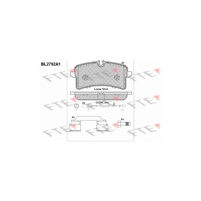 FTE Bl2792A1 Brake Pad Set