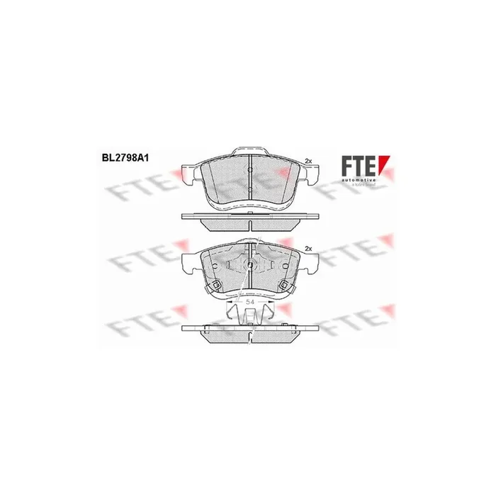 FTE Bl2798A1 Brake Pad Set for Fiat 500L (351, 352)