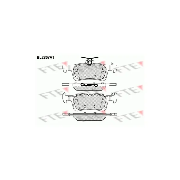 FTE Bl2807A1 Brake Pad Set for Peugeot 308