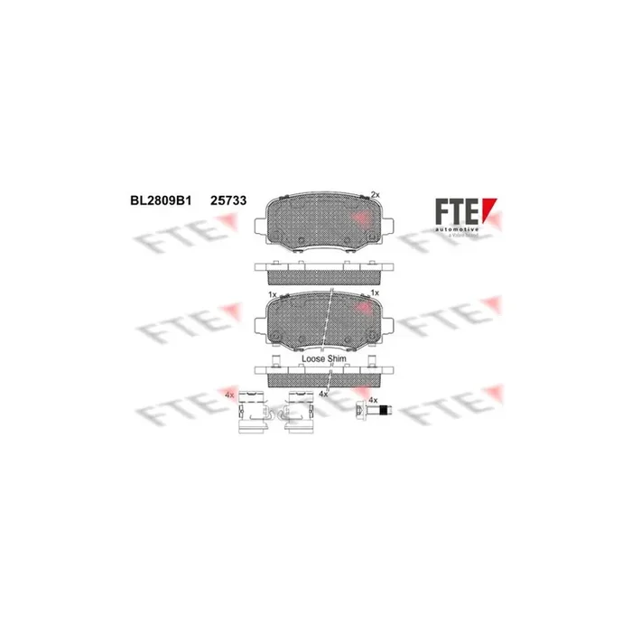 FTE Bl2809B1 Brake Pad Set