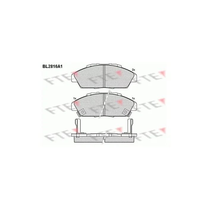 FTE Bl2816A1 Brake Pad Set for Honda Accord