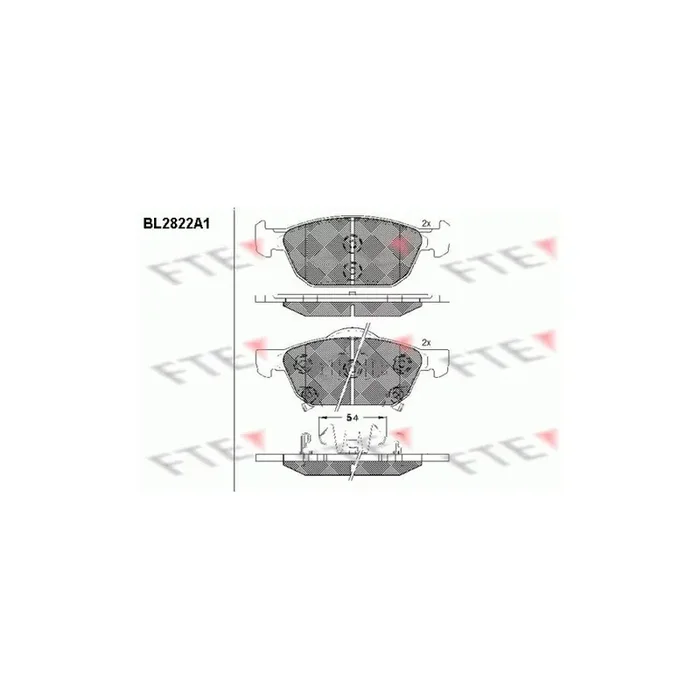 FTE Bl2822A1 Brake Pad Set for Honda CIVIC