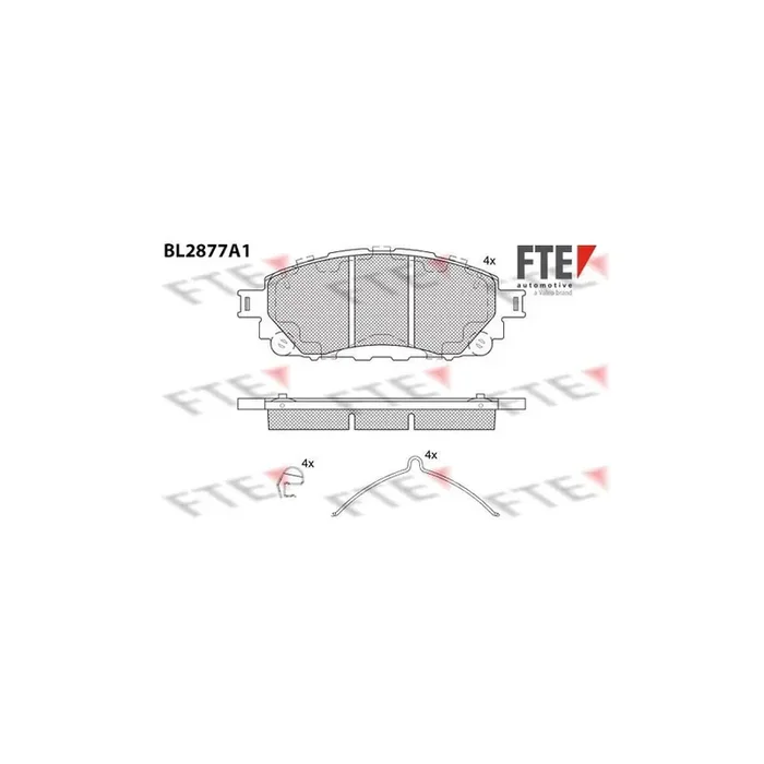 FTE Bl2877A1 Brake Pad Set for Toyota Hilux VIII Pickup