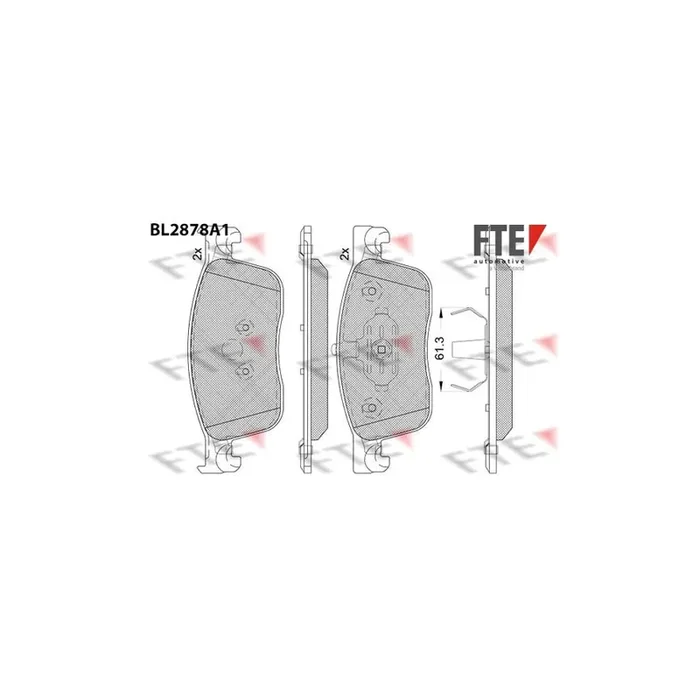 FTE Bl2878A1 Brake Pad Set