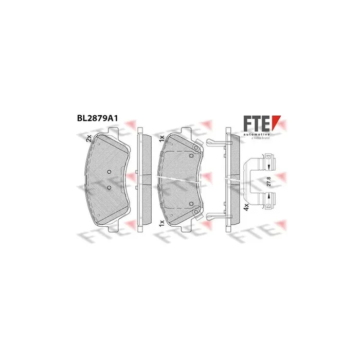 FTE Bl2879A1 Brake Pad Set