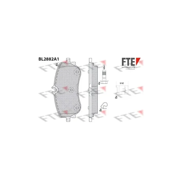FTE Bl2882A1 Brake Pad Set