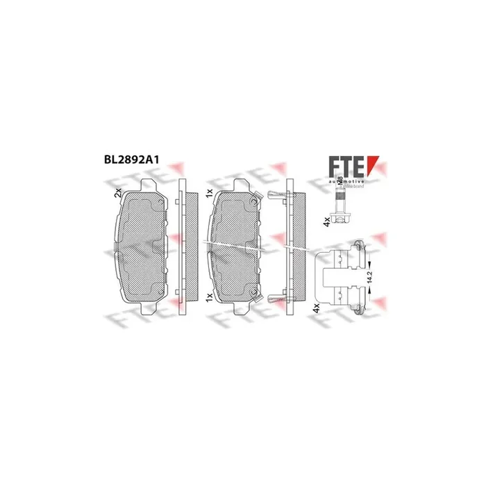 FTE Bl2892A1 Brake Pad Set