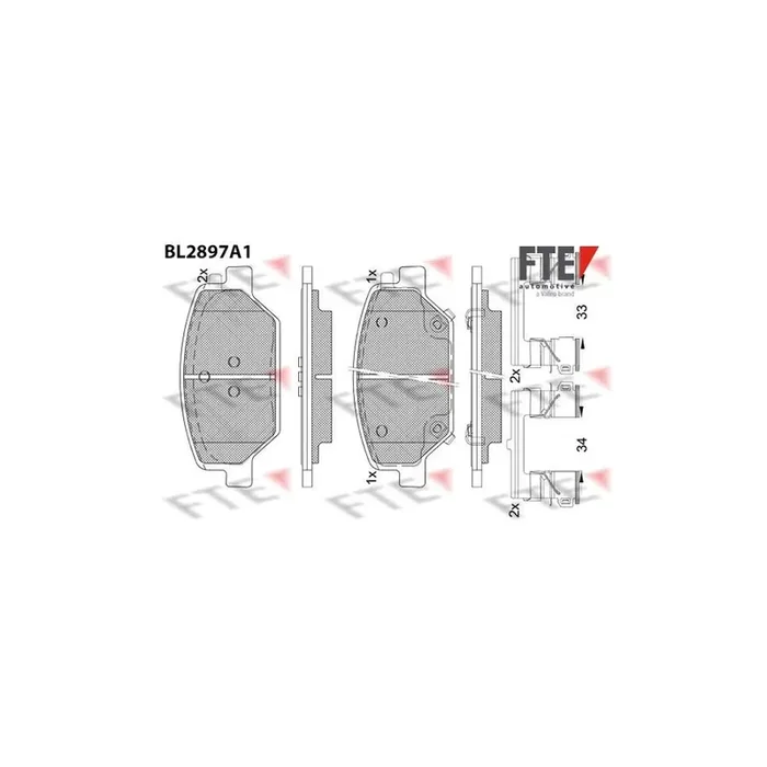 FTE Bl2897A1 Brake Pad Set