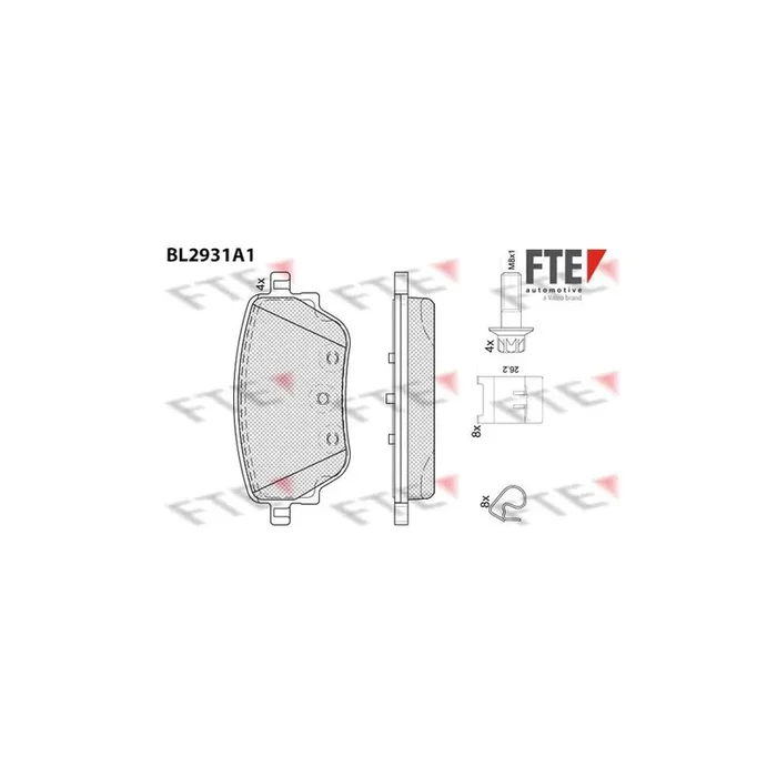 FTE Bl2931A1 Brake Pad Set