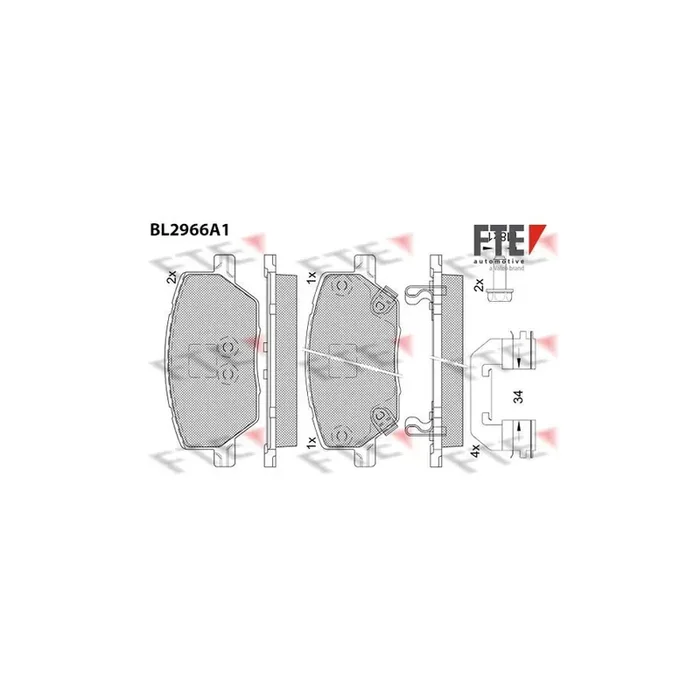 FTE Bl2966A1 Brake Pad Set