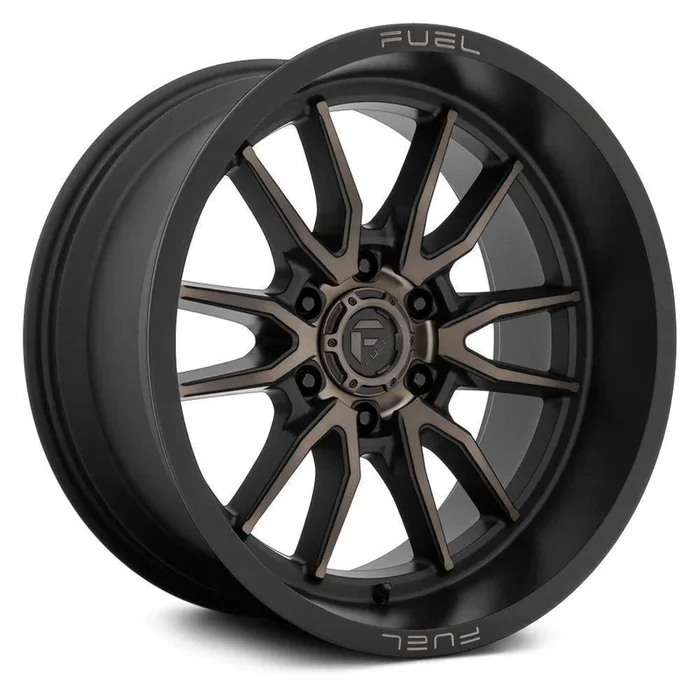 Fuel Clash 22×10 Cast Aluminum Gloss Black / Gloss Black w/ Milled Accents / Matte Black