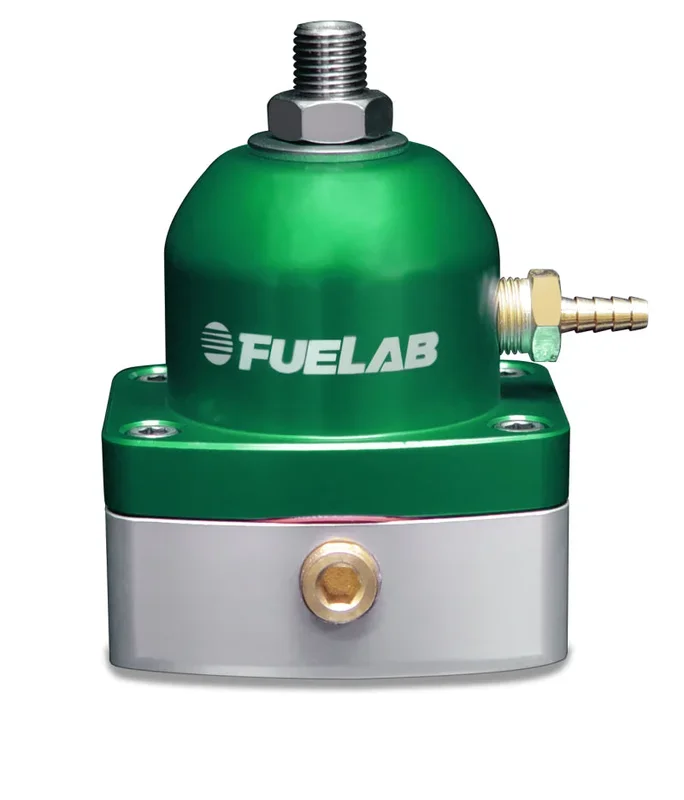 Fuelab 515 EFI Adjustable FPR Large Seat 25-90 PSI (2) -6AN In (1) -6AN Return – Green