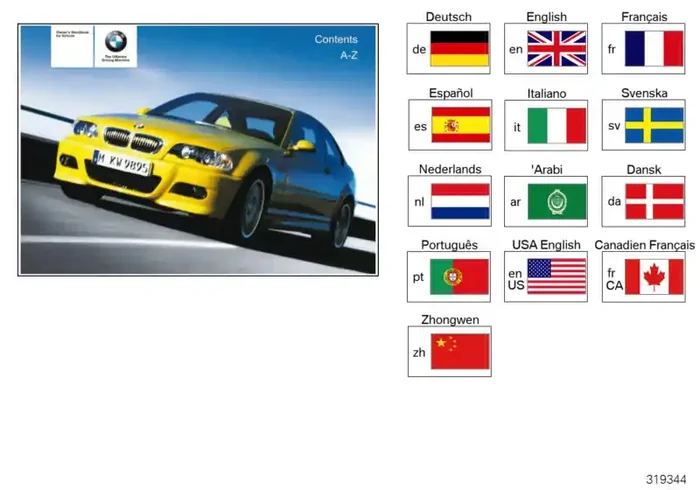 Genuine BMW 01490155802 E46 Suppl. Owner‘s Handbook Multilingual E46/2/C M3 (Inc. M3)
